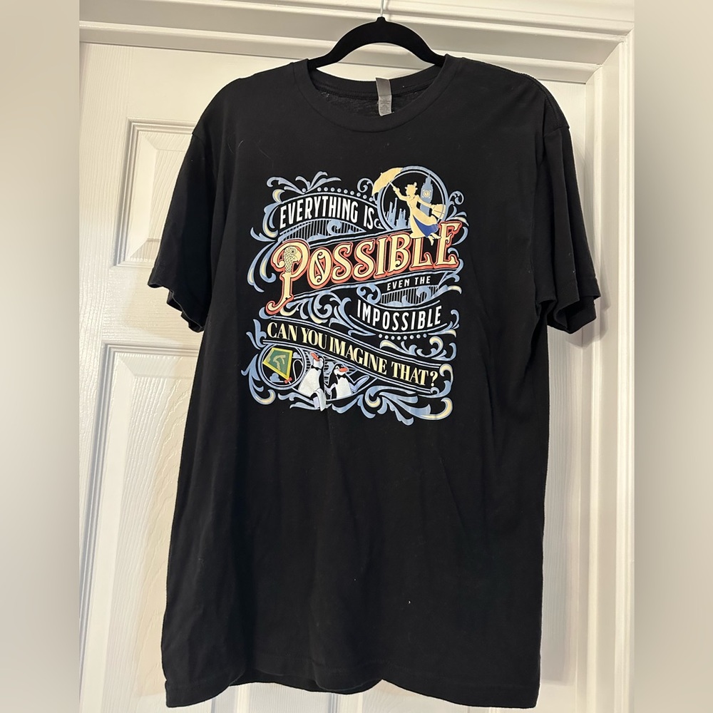 Mary Poppins inspired tee shirt size unisex Large.